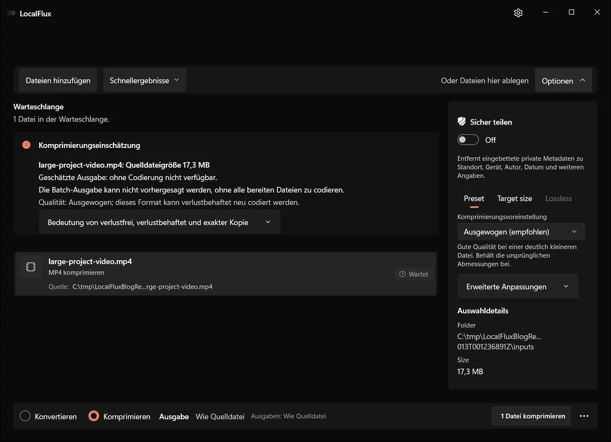 LocalFlux — Ausgewogen (empfohlen)